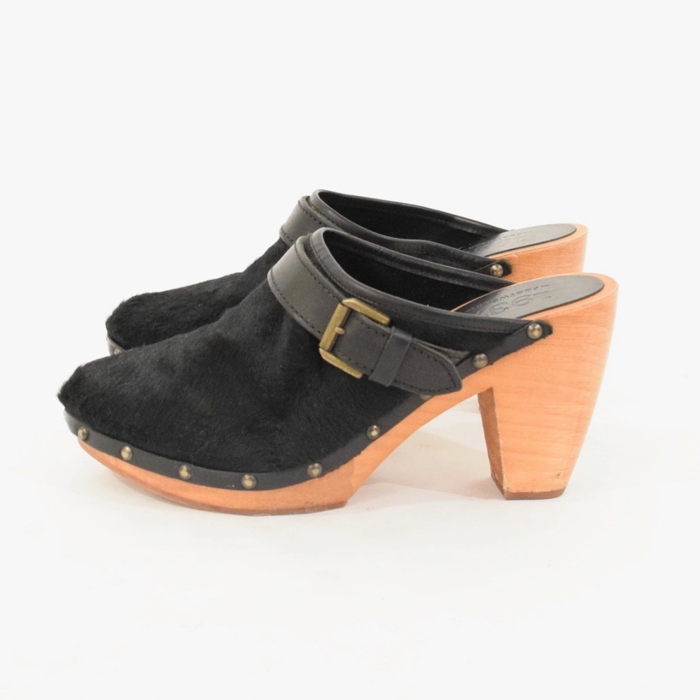 ❌SOLD❌MADEWELL 1937 Pony Hair Wooden Heel Clogs - Picture 1 of 6